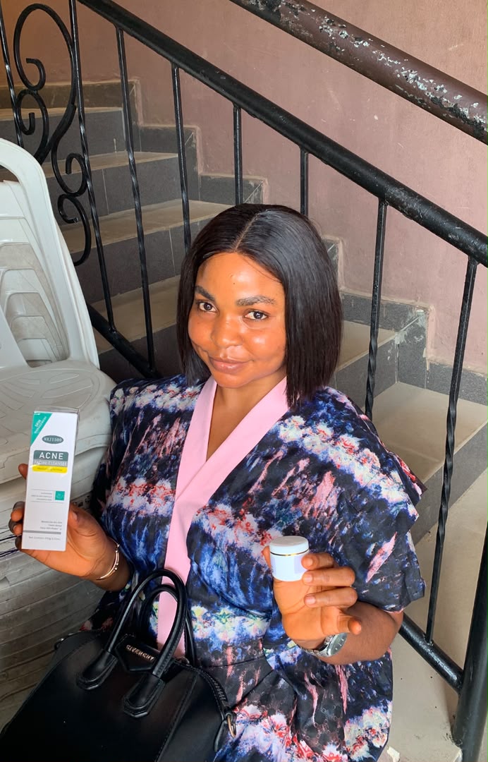 Customer holding the product